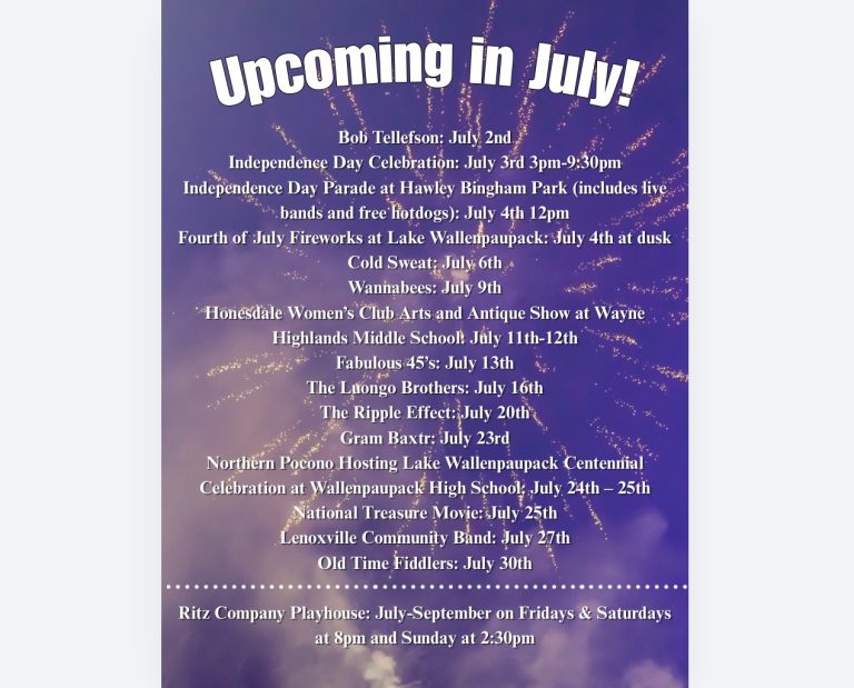 Upcoming Events in July 2026